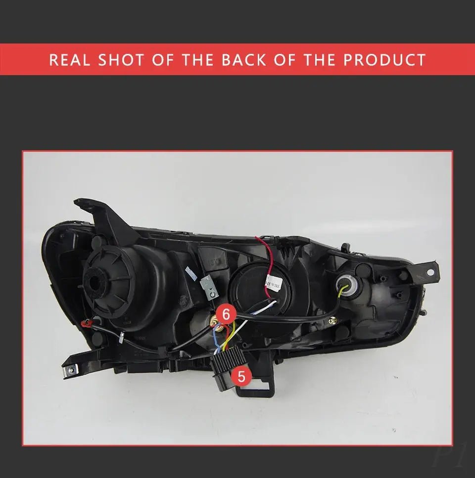 Car For Mitsubishi Lancer EX 2008 - 2016 Headlights DRL Hella LED Bi Xenon Bulb Fog Lights Car Accessory Lancer Head Lamp - PureGlamSpin