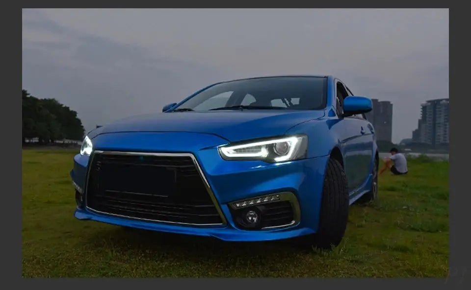Car For Mitsubishi Lancer EX 2008 - 2016 Headlights DRL Hella LED Bi Xenon Bulb Fog Lights Car Accessory Lancer Head Lamp - PureGlamSpin