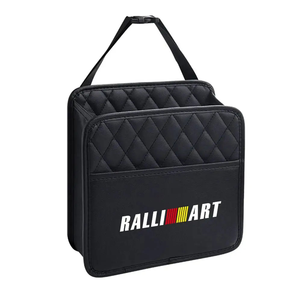 Car Seat Leather Hanging Storage Bag Sundry Organizer Box Auto Stowing Interior Accessories For MITSUBISHI Ralliart Lancer Asx - PureGlamSpin