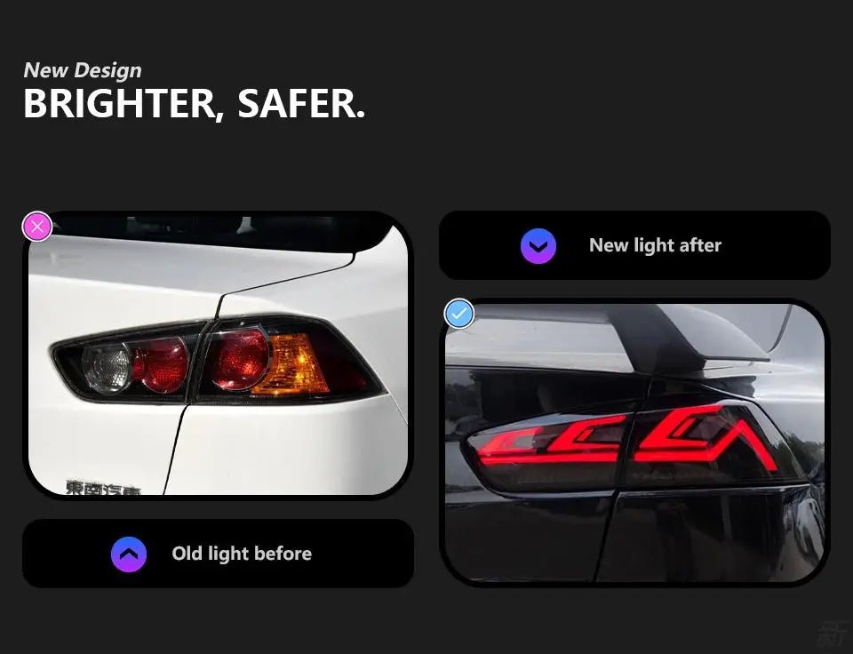 Car Styling Tail Lamp for Mitsubishi Lancer LED Tail Light 2008 - 2017 Lancer EX LED DRL Signal Brake Reverse auto Accessories - PureGlamSpin