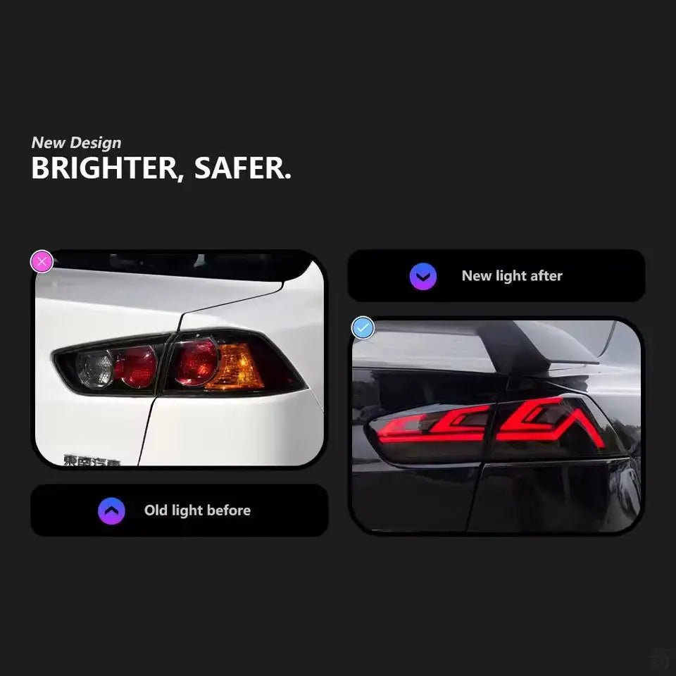 Car Styling Tail Lamp for Mitsubishi Lancer LED Tail Light 2008 - 2017 Lancer EX LED DRL Signal Brake Reverse auto Accessories - PureGlamSpin