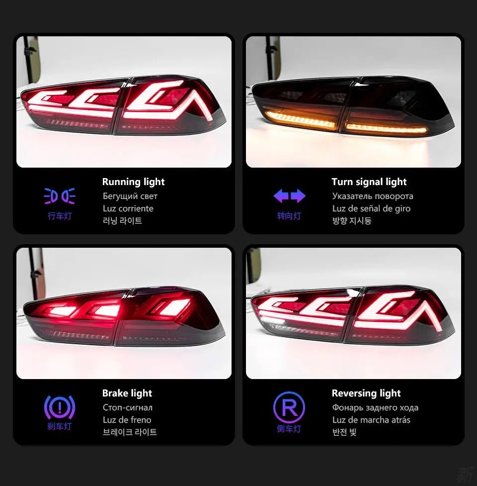 Car Styling Tail Lamp for Mitsubishi Lancer LED Tail Light 2008 - 2017 Lancer EX LED DRL Signal Brake Reverse auto Accessories - PureGlamSpin