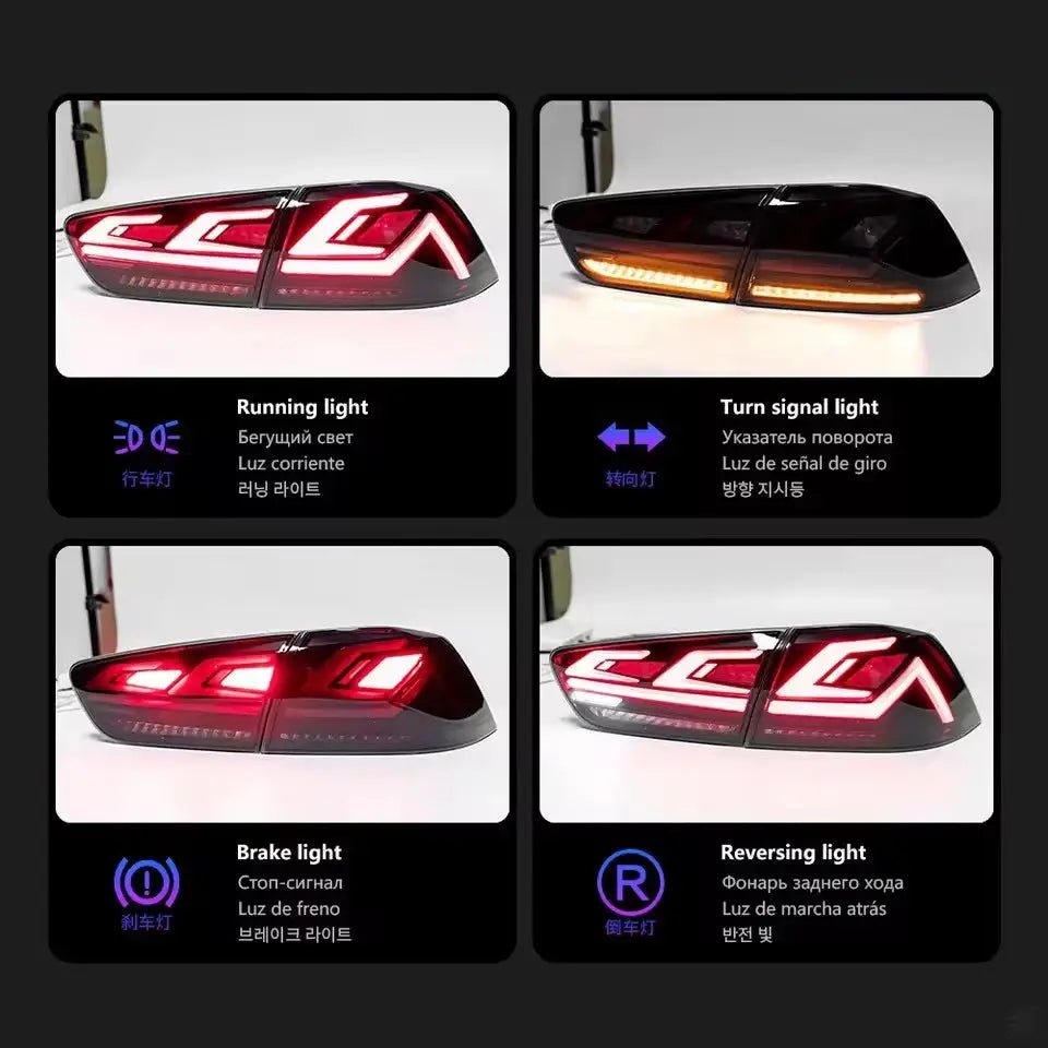 Car Styling Tail Lamp for Mitsubishi Lancer LED Tail Light 2008 - 2017 Lancer EX LED DRL Signal Brake Reverse auto Accessories - PureGlamSpin