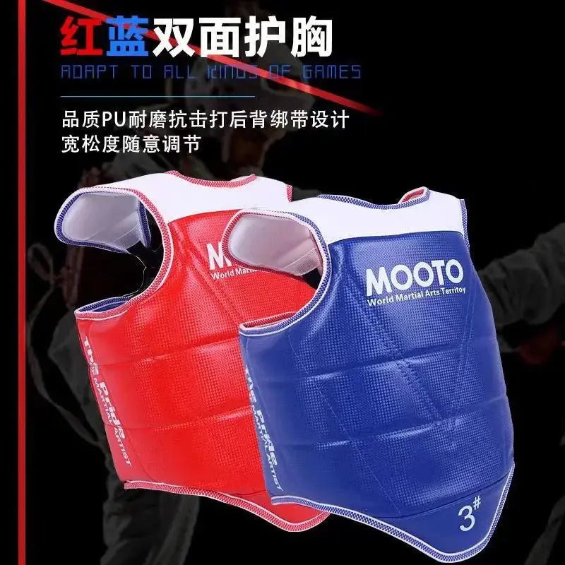 Chest Protector Taekwondo Protective Equipment Combination Boxing Competition Taekwondo Protective Breast Protection Profession - KC’s Way‼️🥊