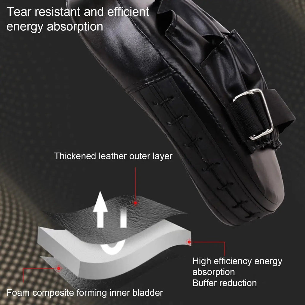 Curved Boxing Hand Target PU Leather Curved Punching Mitts Breathable Boxing Mitts Boxing Focus Pad for Martial Arts Training - KC’s Way‼️🥊