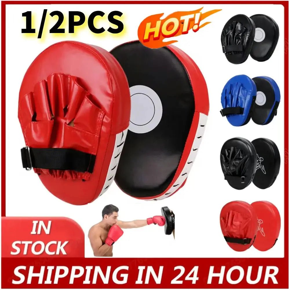Curved Boxing Hand Target PU Leather Curved Punching Mitts Breathable Boxing Mitts Kickboxing Pads for Martial Arts Training - KC’s Way‼️🥊