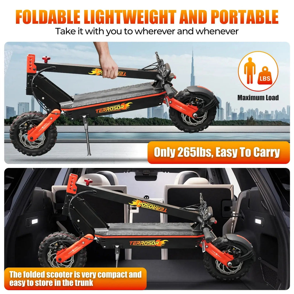 Electric Scooter Adults, 34 Miles Long Range, 28 Mph Max Speed, 11" Off - Road Tires,48V 13AH Big Battery,1200 Motor, Dual Braking - PureGlamSpin