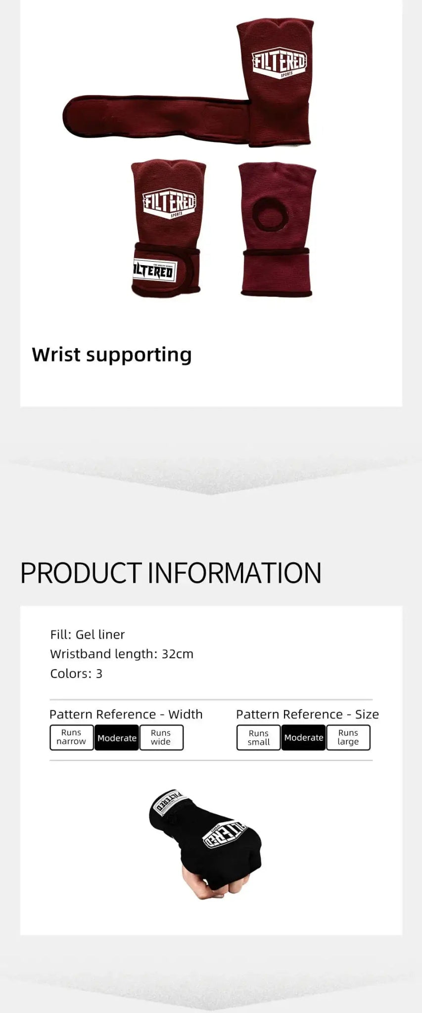 FILTERED Sports High - Quality Breathable Boxing Gel Integrated Shield for Quick Convenient Hand Wrapping Boxing Gel GSW01 - KC’s Way‼️🥊