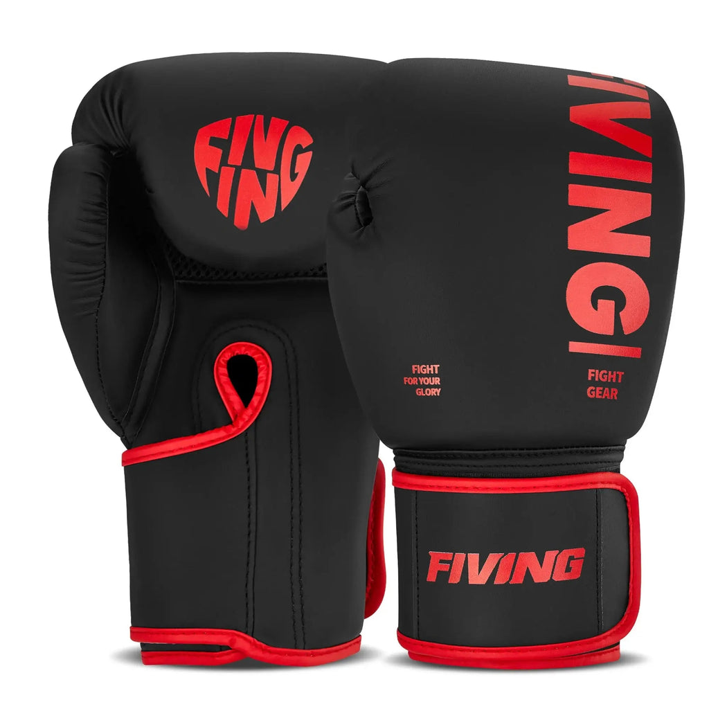 FIVING Boxing Gloves PU Leather for Men and Women - Professional Training Sparring - KC’s Way‼️🥊