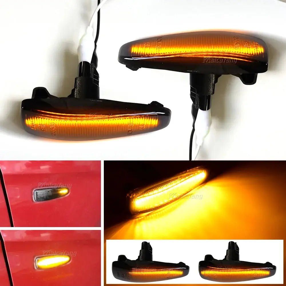 For Mitsubishi Lancer EVO X Outlander Sport Mirage 2014+ Dynamic LED Fender Side Marker Turn Signal Light Marker Lamp - PureGlamSpin