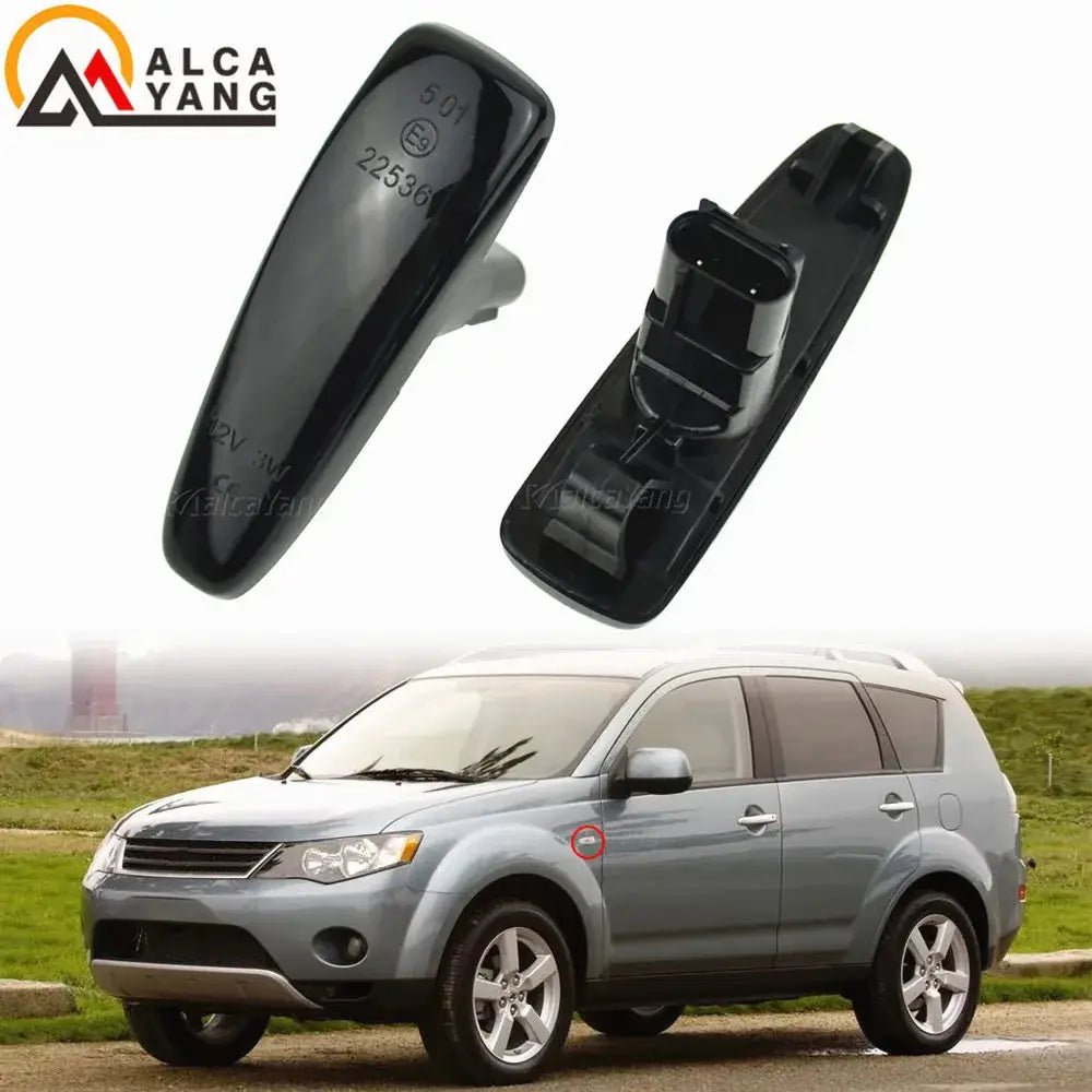 For Mitsubishi Lancer EVO X Outlander Sport Mirage 2014+ Dynamic LED Fender Side Marker Turn Signal Light Marker Lamp - PureGlamSpin