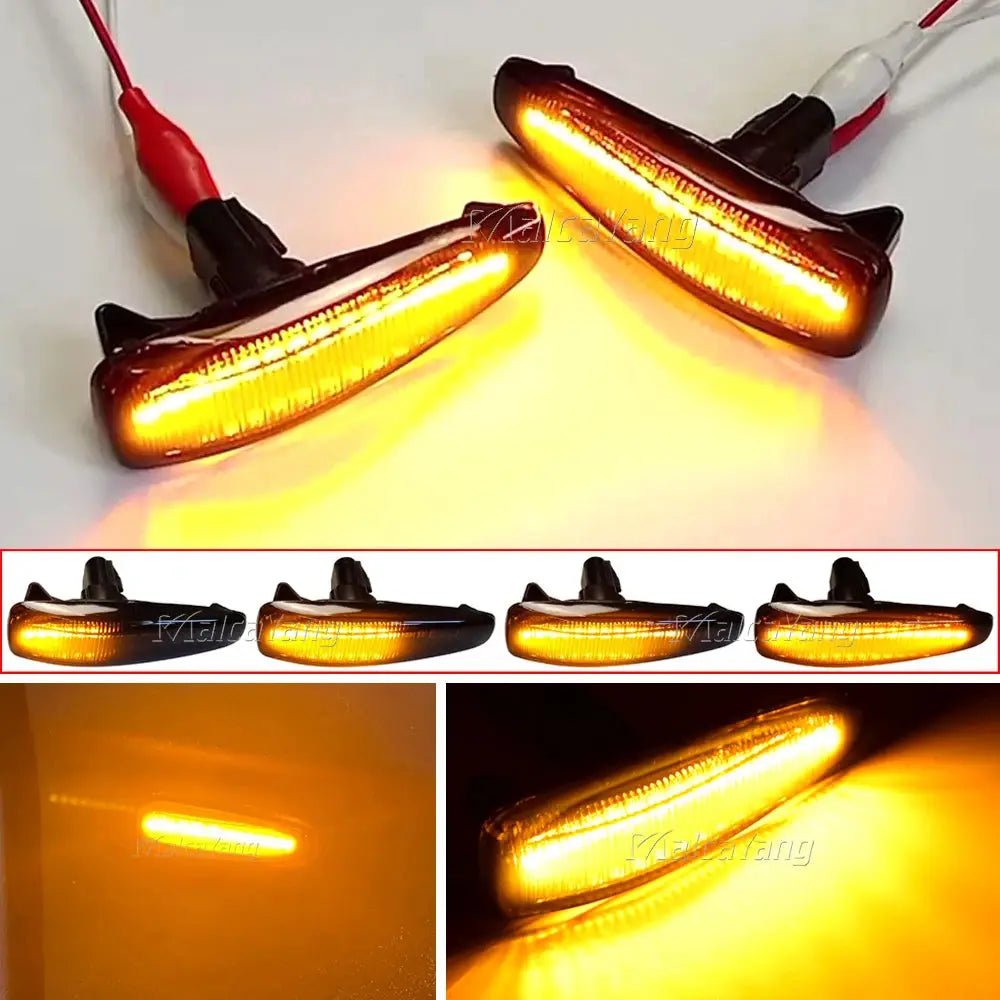 For Mitsubishi Lancer EVO X Outlander Sport Mirage 2014+ Dynamic LED Fender Side Marker Turn Signal Light Marker Lamp - PureGlamSpin
