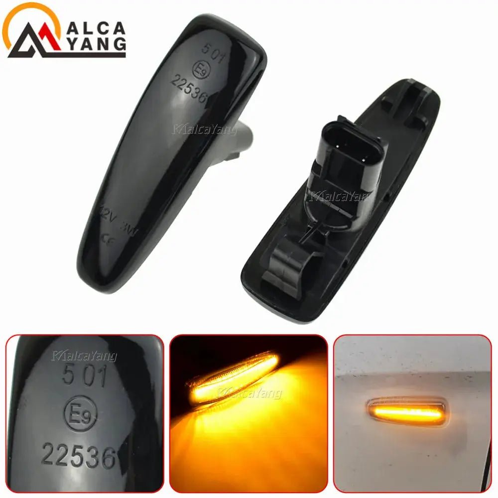 For Mitsubishi Lancer EVO X Outlander Sport Mirage 2014+ Dynamic LED Fender Side Marker Turn Signal Light Marker Lamp - PureGlamSpin