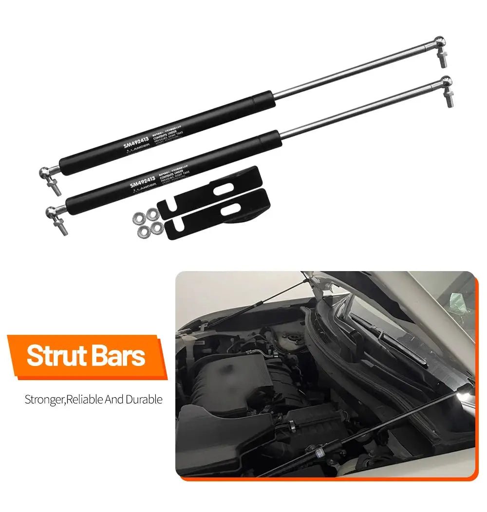 Front Bonnet Hood Strut For Mitsubishi Lancer EX 2010 - 2014 2pcs Lift Support Bars Gas Spring Dampers Engine Cover Rod 2012 2013 - PureGlamSpin