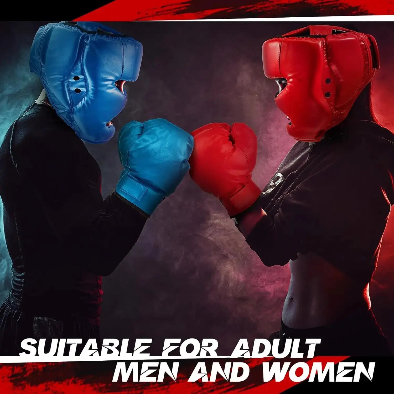 Full - covered Pu Boxing Helmet Kids Adults Muay Thai Training Sparring Boxing Headgear Gym Equipment Taekwondo Head Guard - KC’s Way‼️🥊