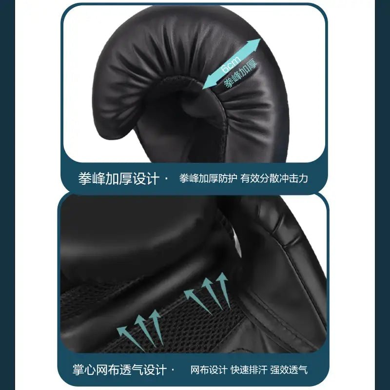 High Quality 6 8 10 12oz Boxing Gloves PU Leather Muay Thai Guantes De Boxeo Free Fight MMA Sandbag Training Glove For Men Women - KC’s Way‼️🥊