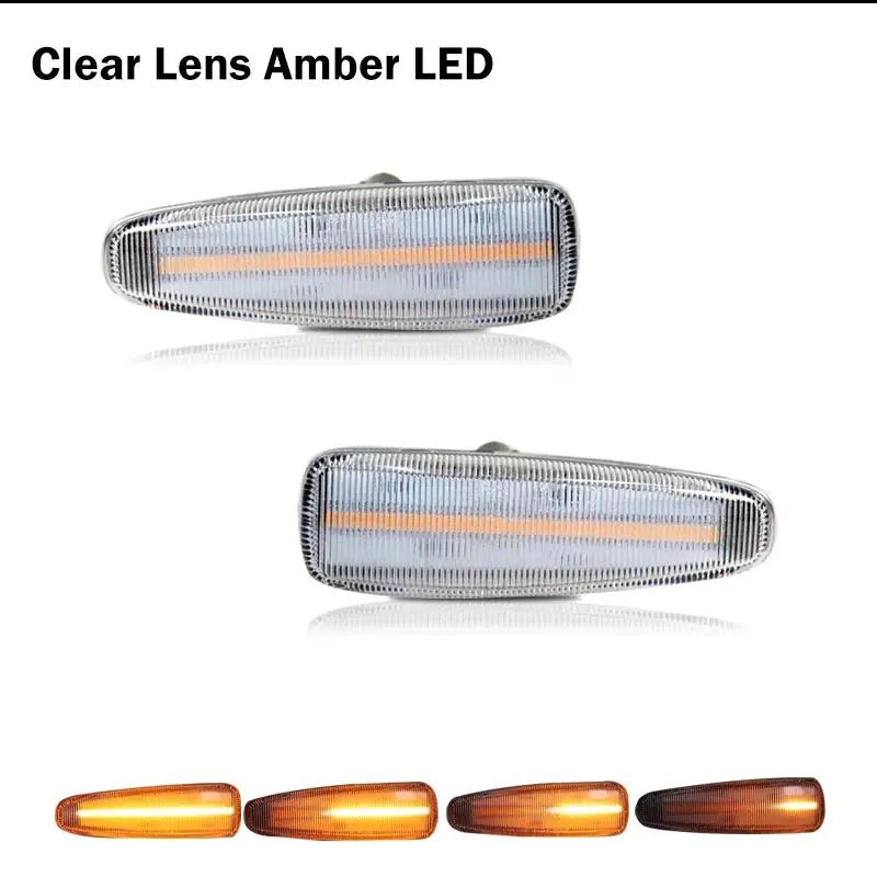 iJDM Sequential Blink Amber LED Side Marker Light For Mitsubishi Lancer Evo X Mirage Outlander Sport,Replace OEM Sidemarkers 12v - PureGlamSpin