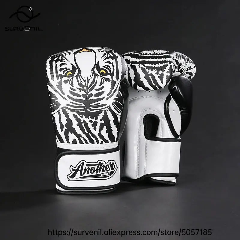 Kick Boxing Gloves 10/12/14oz/16oz PU Leather Professional Muay Thai MMA Kickboxing Glove Silver Sandbag Punch Training Gear - KC’s Way‼️🥊