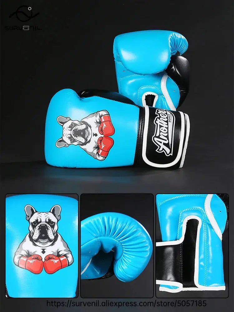 Kick Boxing Gloves 10/12/14oz/16oz PU Leather Professional Muay Thai MMA Kickboxing Glove Silver Sandbag Punch Training Gear - KC’s Way‼️🥊