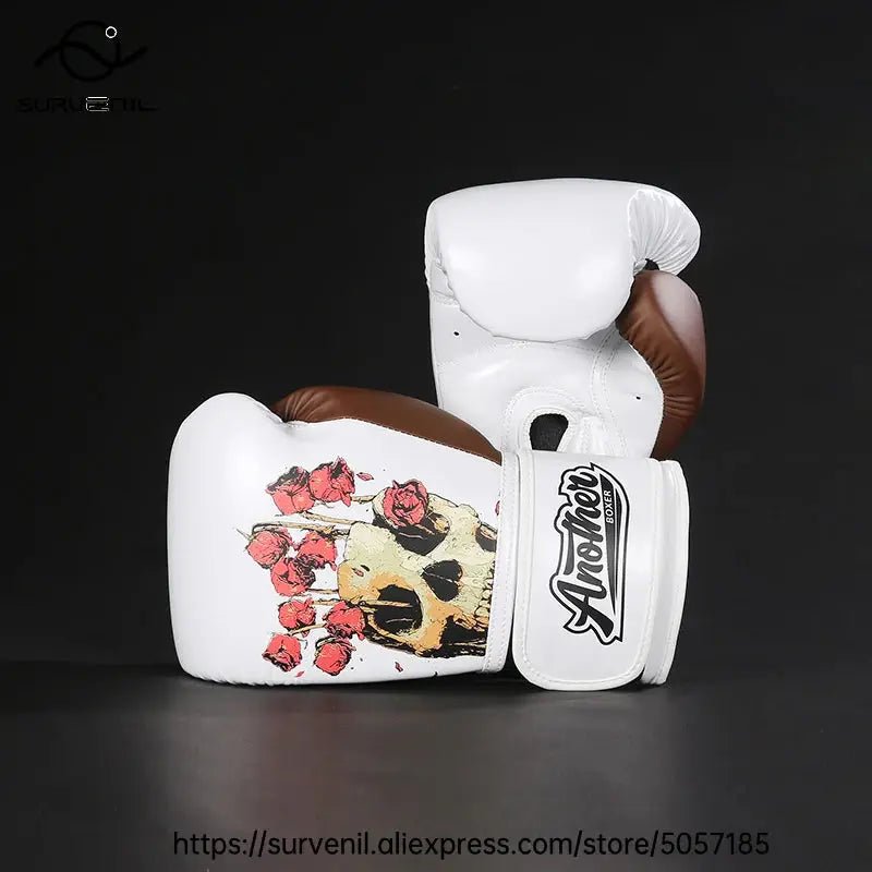 Kick Boxing Gloves 10/12/14oz/16oz PU Leather Professional Muay Thai MMA Kickboxing Glove Silver Sandbag Punch Training Gear - KC’s Way‼️🥊