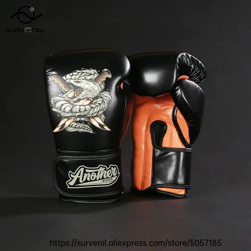 Kick Boxing Gloves 10/12/14oz/16oz PU Leather Professional Muay Thai MMA Kickboxing Glove Silver Sandbag Punch Training Gear - KC’s Way‼️🥊