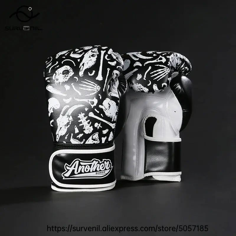 Kick Boxing Gloves 10/12/14oz/16oz PU Leather Professional Muay Thai MMA Kickboxing Glove Silver Sandbag Punch Training Gear - KC’s Way‼️🥊