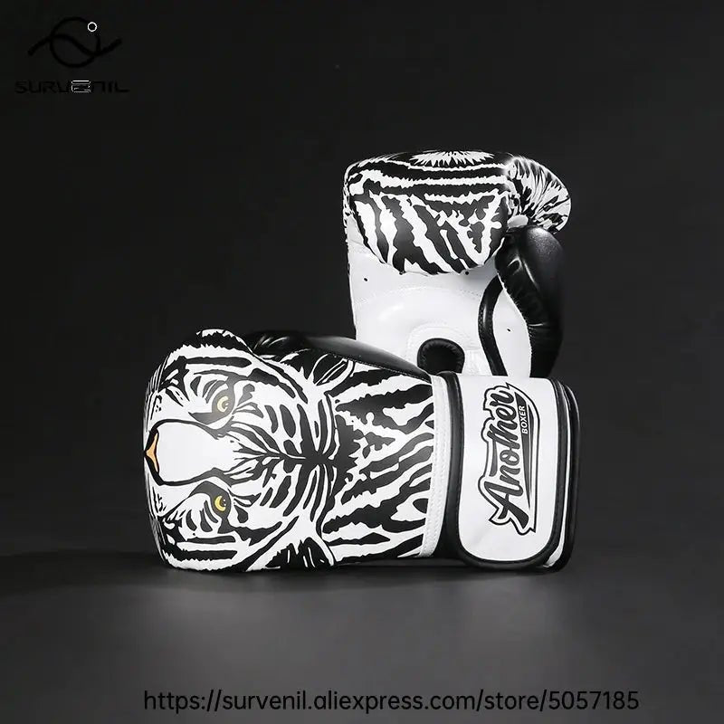 Kick Boxing Gloves 10/12/14oz/16oz PU Leather Professional Muay Thai MMA Kickboxing Glove Silver Sandbag Punch Training Gear - KC’s Way‼️🥊