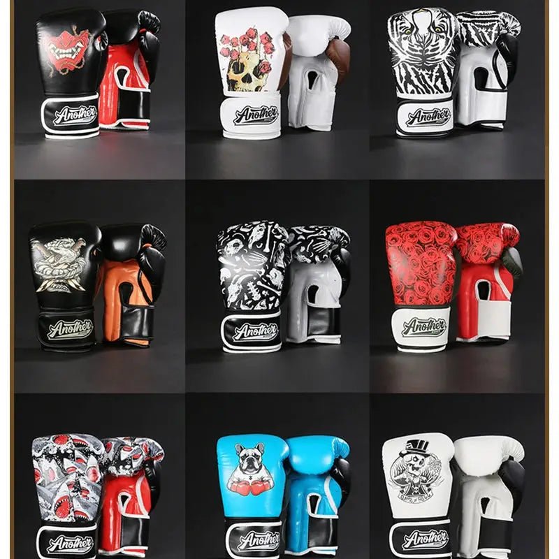 Kick Boxing Gloves 10/12/14oz/16oz PU Leather Professional Muay Thai MMA Kickboxing Glove Silver Sandbag Punch Training Gear - KC’s Way‼️🥊