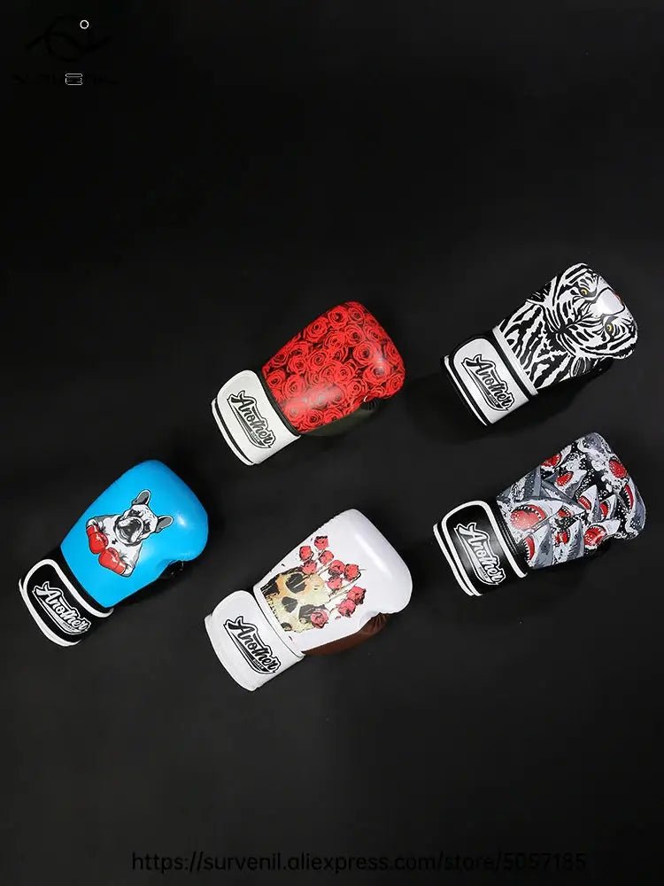 Kick Boxing Gloves 10/12/14oz/16oz PU Leather Professional Muay Thai MMA Kickboxing Glove Silver Sandbag Punch Training Gear - KC’s Way‼️🥊