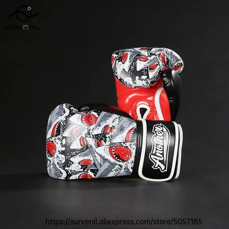 Kick Boxing Gloves 10/12/14oz/16oz PU Leather Professional Muay Thai MMA Kickboxing Glove Silver Sandbag Punch Training Gear - KC’s Way‼️🥊