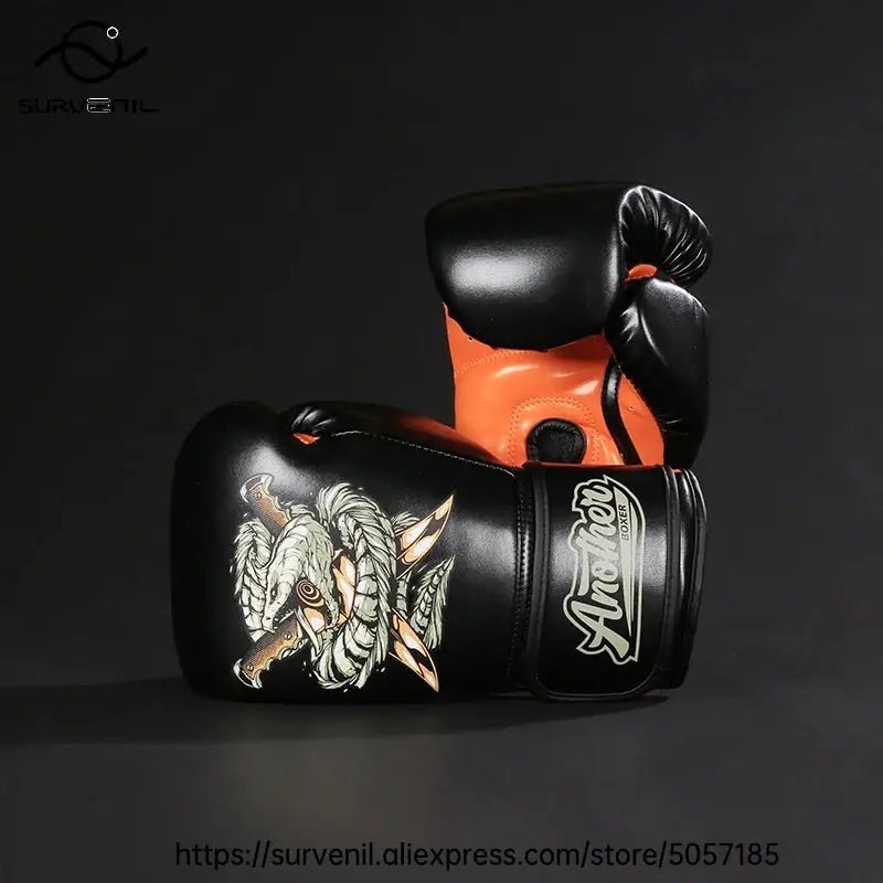 Kick Boxing Gloves 10/12/14oz/16oz PU Leather Professional Muay Thai MMA Kickboxing Glove Silver Sandbag Punch Training Gear - KC’s Way‼️🥊