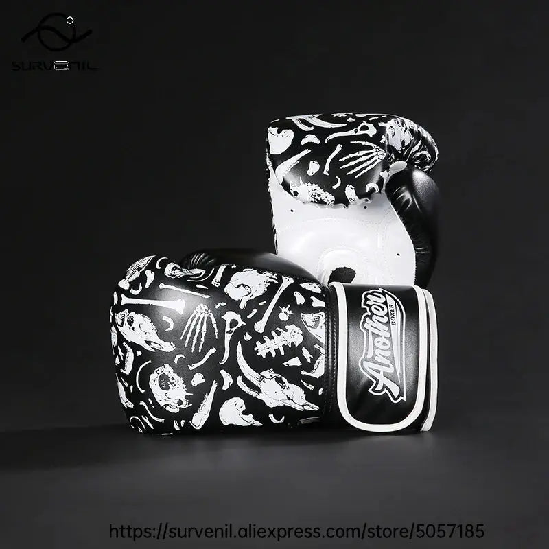 Kick Boxing Gloves 10/12/14oz/16oz PU Leather Professional Muay Thai MMA Kickboxing Glove Silver Sandbag Punch Training Gear - KC’s Way‼️🥊