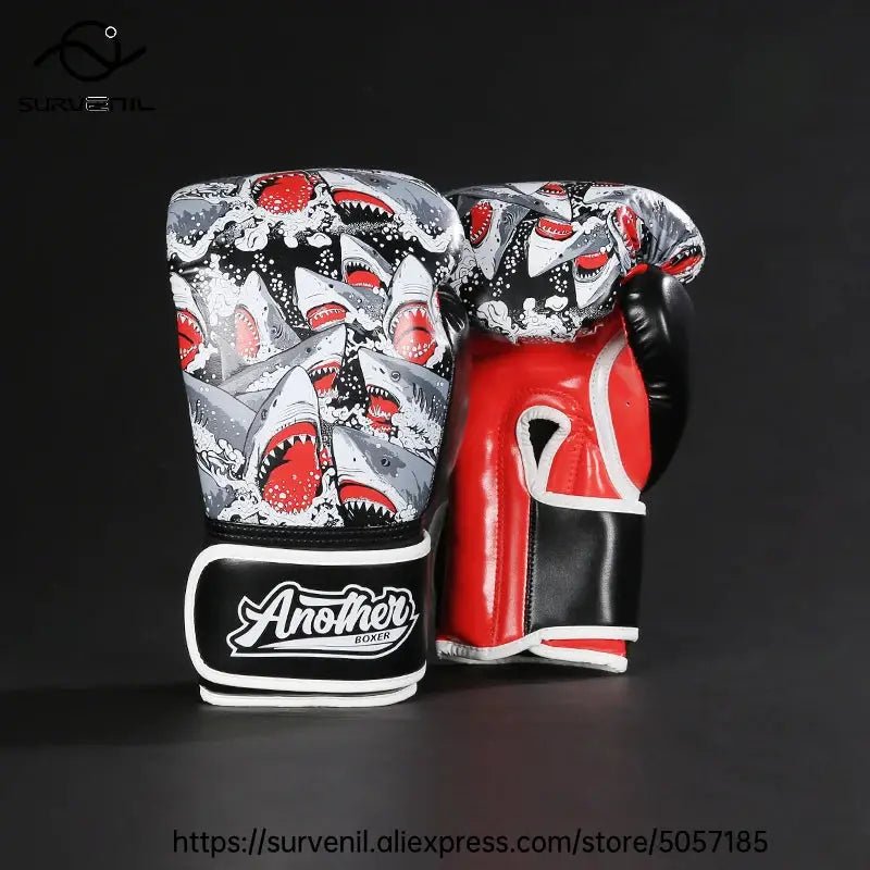 Kick Boxing Gloves 10/12/14oz/16oz PU Leather Professional Muay Thai MMA Kickboxing Glove Silver Sandbag Punch Training Gear - KC’s Way‼️🥊
