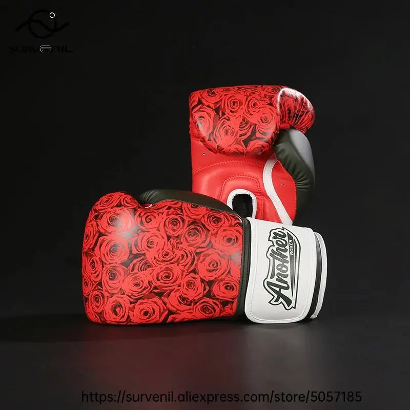 Kick Boxing Gloves 10/12/14oz/16oz PU Leather Professional Muay Thai MMA Kickboxing Glove Silver Sandbag Punch Training Gear - KC’s Way‼️🥊