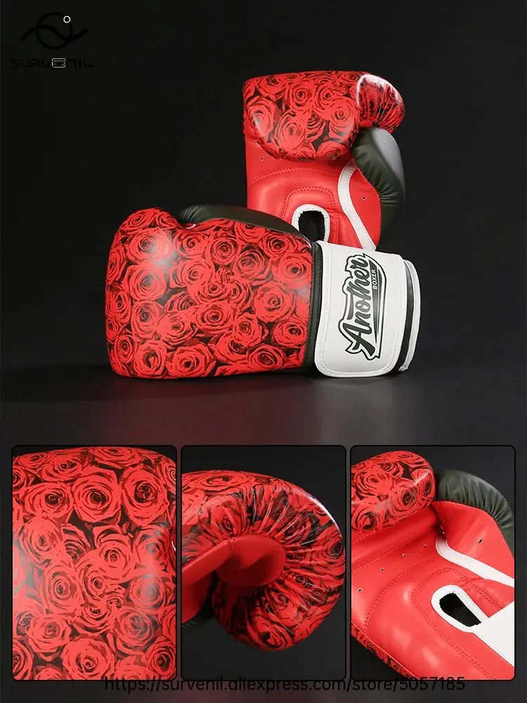 Kick Boxing Gloves 10/12/14oz/16oz PU Leather Professional Muay Thai MMA Kickboxing Glove Silver Sandbag Punch Training Gear - KC’s Way‼️🥊