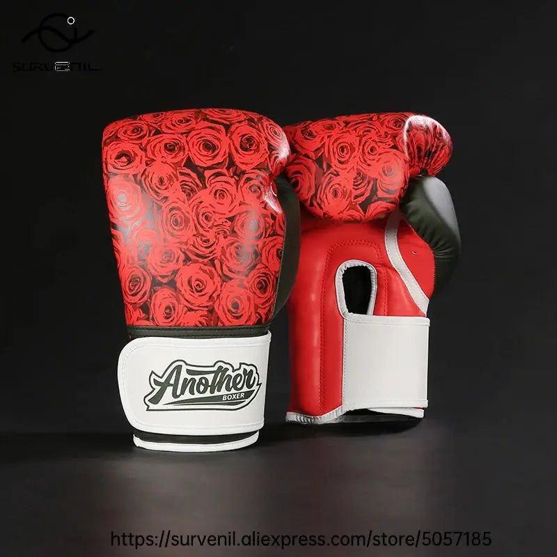 Kick Boxing Gloves 10/12/14oz/16oz PU Leather Professional Muay Thai MMA Kickboxing Glove Silver Sandbag Punch Training Gear - KC’s Way‼️🥊