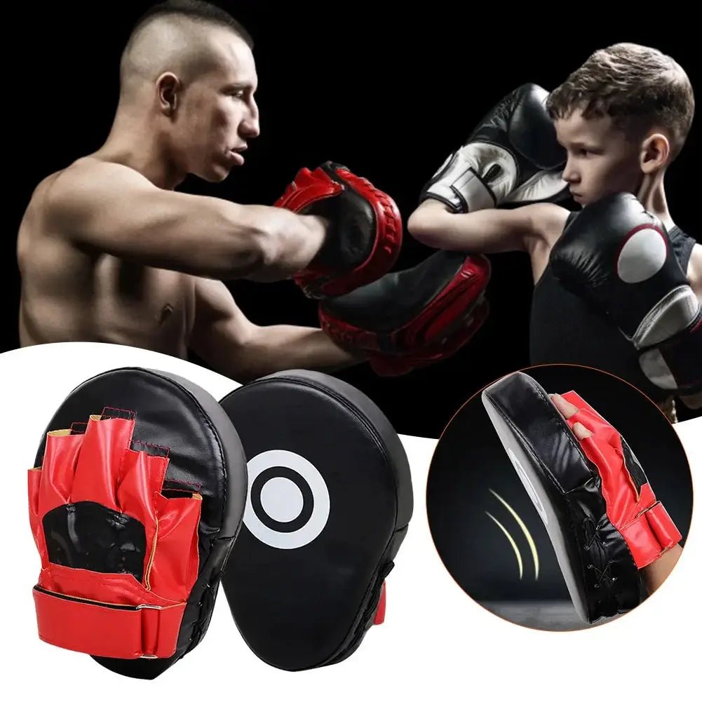 Kick Boxing Gloves Pad PU Leather Punch Target Bag for Adults Kids MMA Karate Muay Thai Free Fight Sanda Training Equipment - KC’s Way‼️🥊