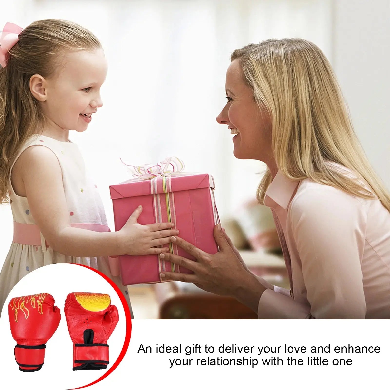 Kids Boxing Gloves Punch Training Adjustable Kickboxing Fighting Exercise Fitness Mitts Glove Hand Protector Blue - KC’s Way‼️🥊