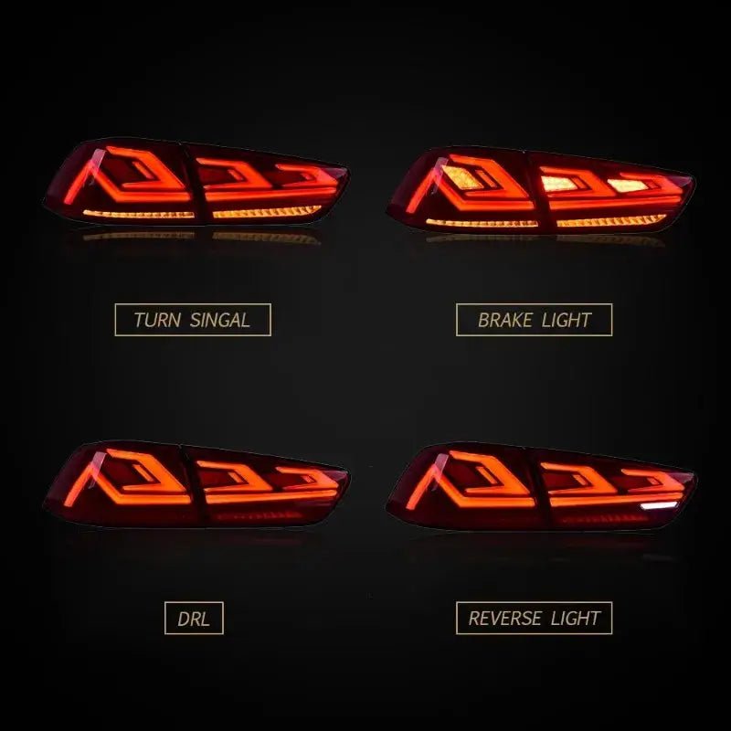 LED Tail Lights For Mitsubishi Lancer 2009 - 2021 Rear Lamp Assembly Pair - PureGlamSpin