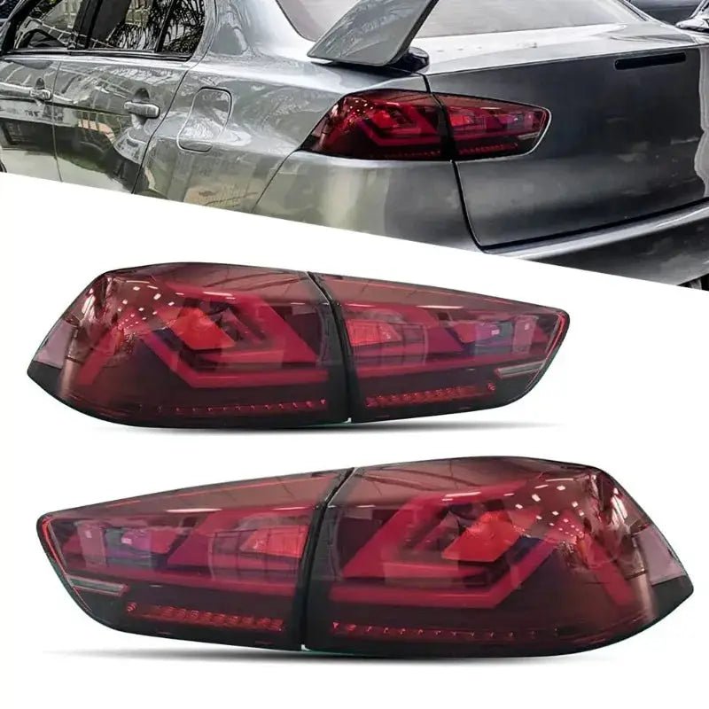 LED Tail Lights For Mitsubishi Lancer 2009 - 2021 Rear Lamp Assembly Pair - PureGlamSpin