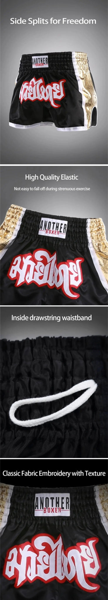 Men's Boxing Shorts Kickboxing Short Muay Thai Women Child Martial Arts Training Team Clothes Gym Grappling BJJ Cage Fight Pants - KC’s Way‼️🥊