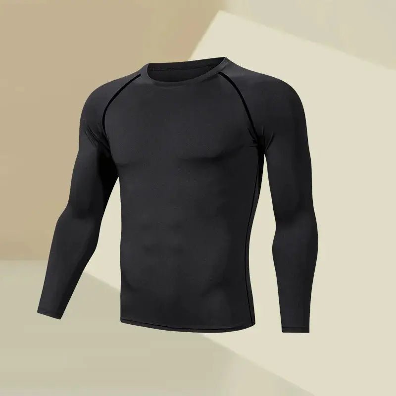 Men's quick drying long sleeved sports top, comfortable tight fitting clothes for sports yoga, football training, basketball - KC’s Way‼️🥊