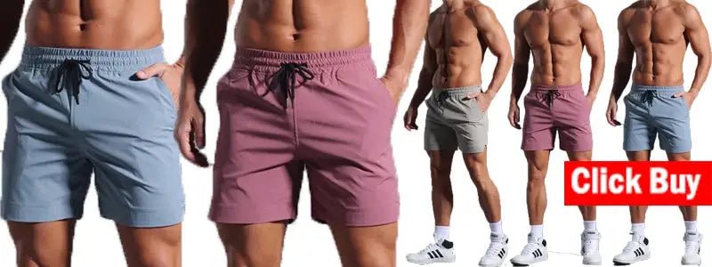 Men's Running Shorts Quick - drying Fitness Black Double Layer Shorts Men New Sport Workout Training Bodybuilding Short Pants - KC’s Way‼️🥊