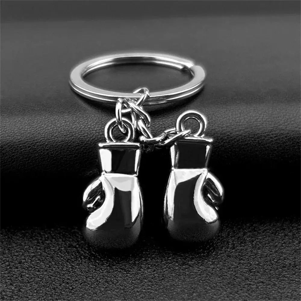 Metal Boxing Gloves Keychain Sport 3D Fitness Boxing Key Ring For Men Backpack Pendant Car Trinket Fight Club Match Gift - KC’s Way‼️🥊