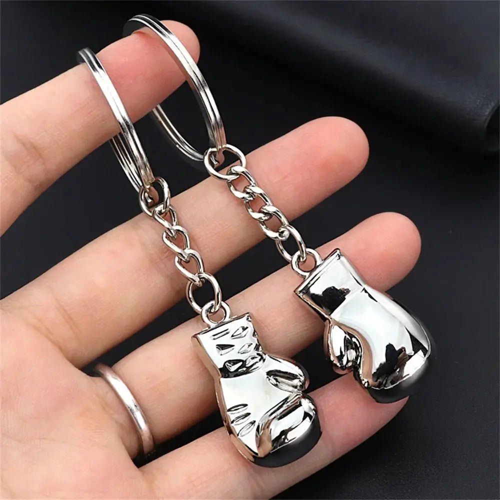 Metal Boxing Gloves Keychain Sport 3D Fitness Boxing Key Ring For Men Backpack Pendant Car Trinket Fight Club Match Gift - KC’s Way‼️🥊