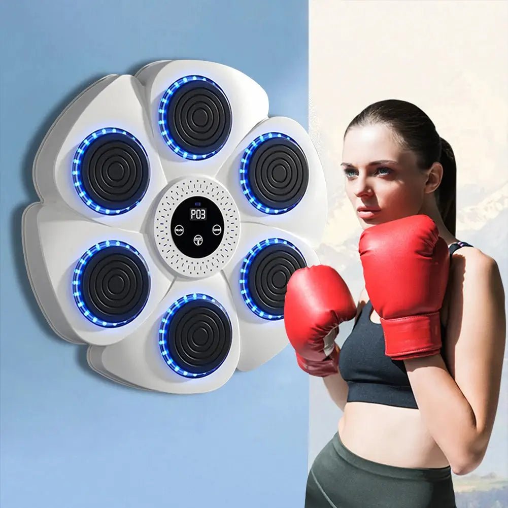 Music Boxing Machine Boxing Training Punching Equipment Type C Charging Workout Boxing Target Machine RGB Light for Home Workout - KC’s Way‼️🥊