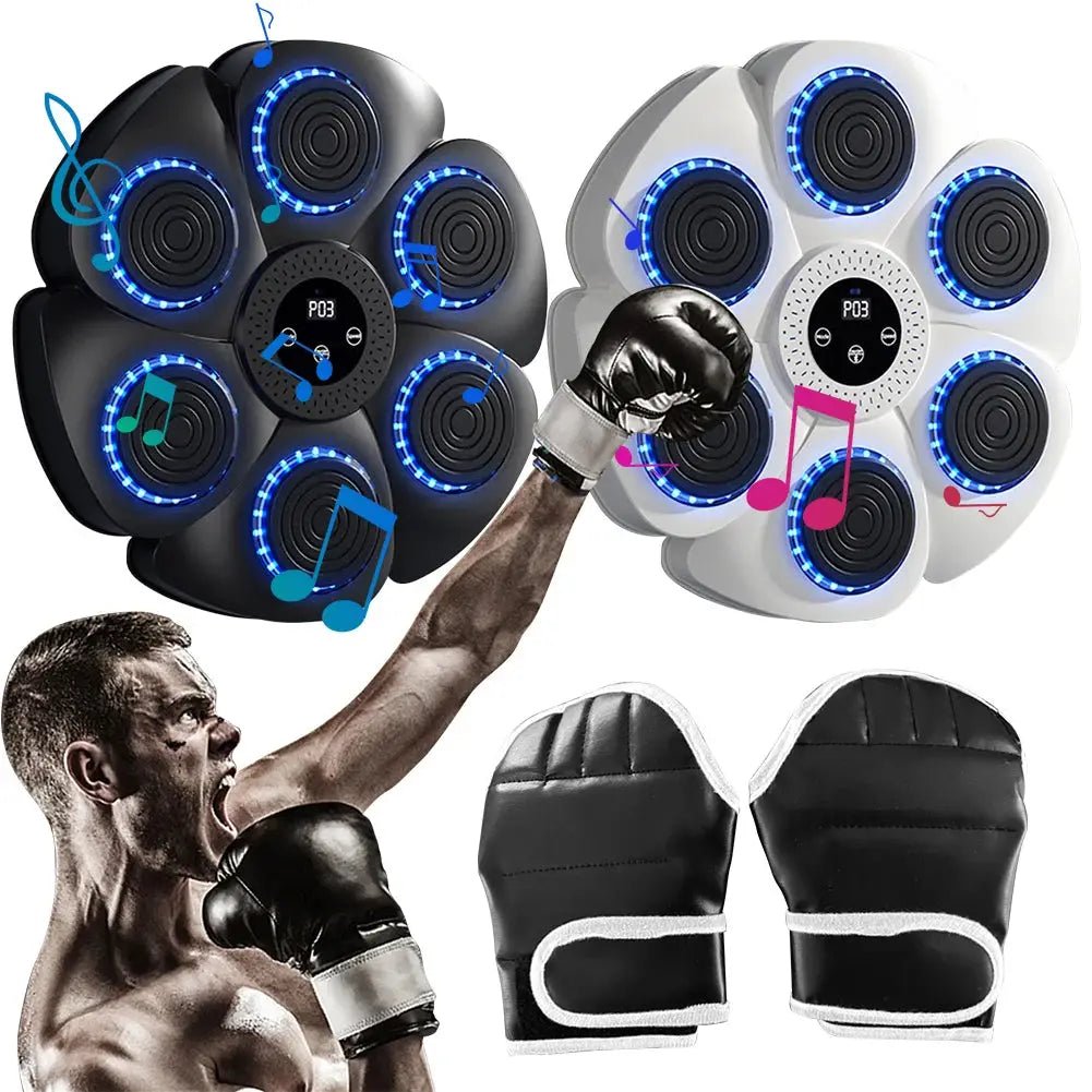 Music Boxing Machine Music Boxing Puncher Adjustable Boxing Training Punching Equipment Type C Charging with Gloves for Home Gym - KC’s Way‼️🥊
