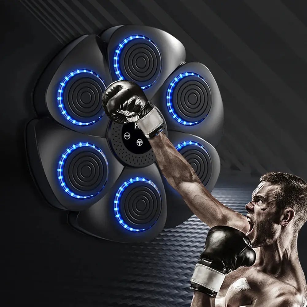 Music Boxing Machine Music Boxing Puncher Adjustable Boxing Training Punching Equipment Type C Charging with Gloves for Home Gym - KC’s Way‼️🥊