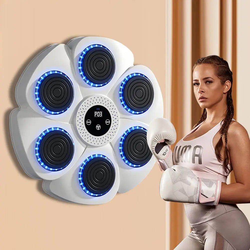 Music Boxing Machine Music Boxing Puncher Adjustable Boxing Training Punching Equipment Type C Charging with Gloves for Home Gym - KC’s Way‼️🥊