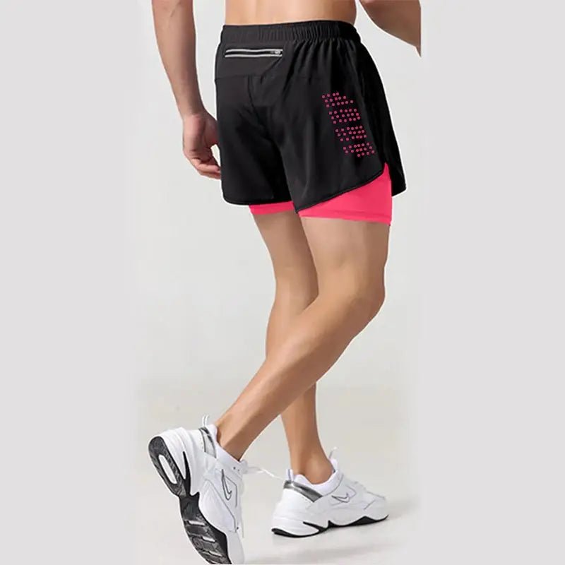 New Men Running Shorts Gym Sports Shorts 2 In 1 Quick Dry Workout Training Gym Fitness Jogging Short Pants Summer Men Shorts - KC’s Way‼️🥊